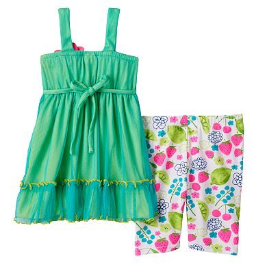 Toddler Girl Youngland Smock Dress & Leggings Set