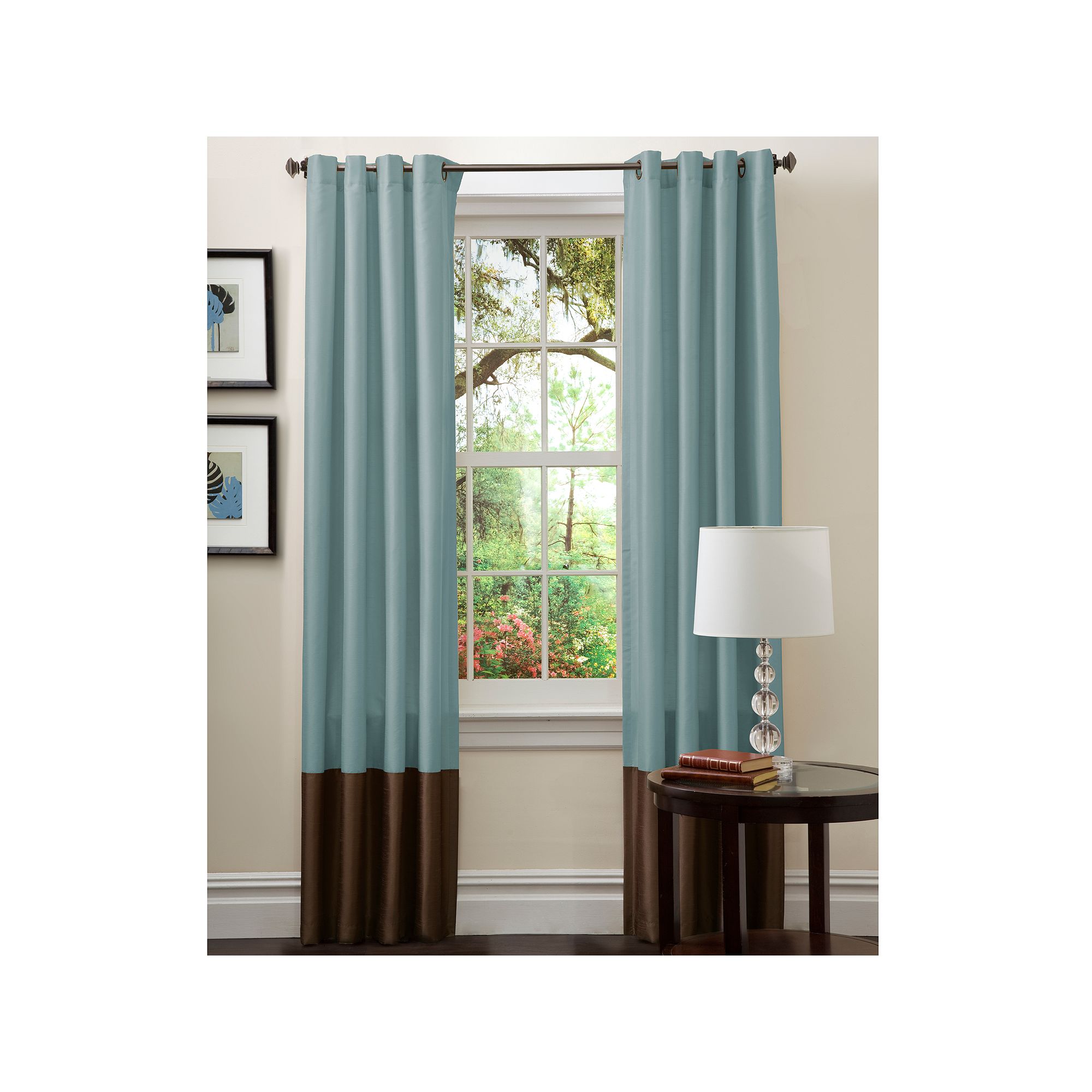Lush Decorn 2-pack Prima Window Curtains, Blue