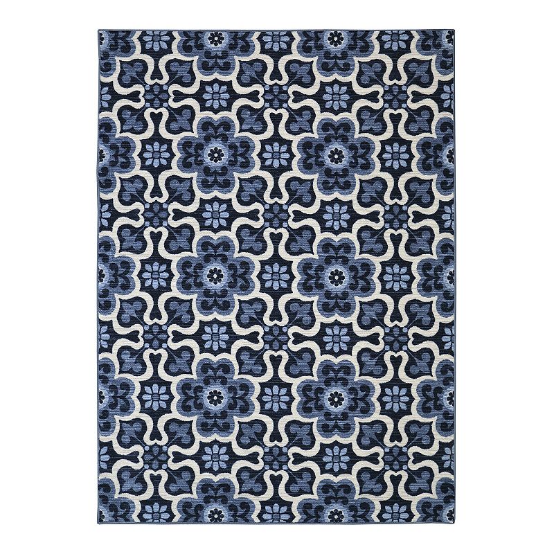 Mohawk Home Majorelle Gardens Ornamental Rug, Blue, 5X8 Ft