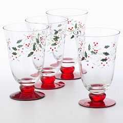 Gibson Home Rainbow Hue 4-Piece Glass Goblet Set