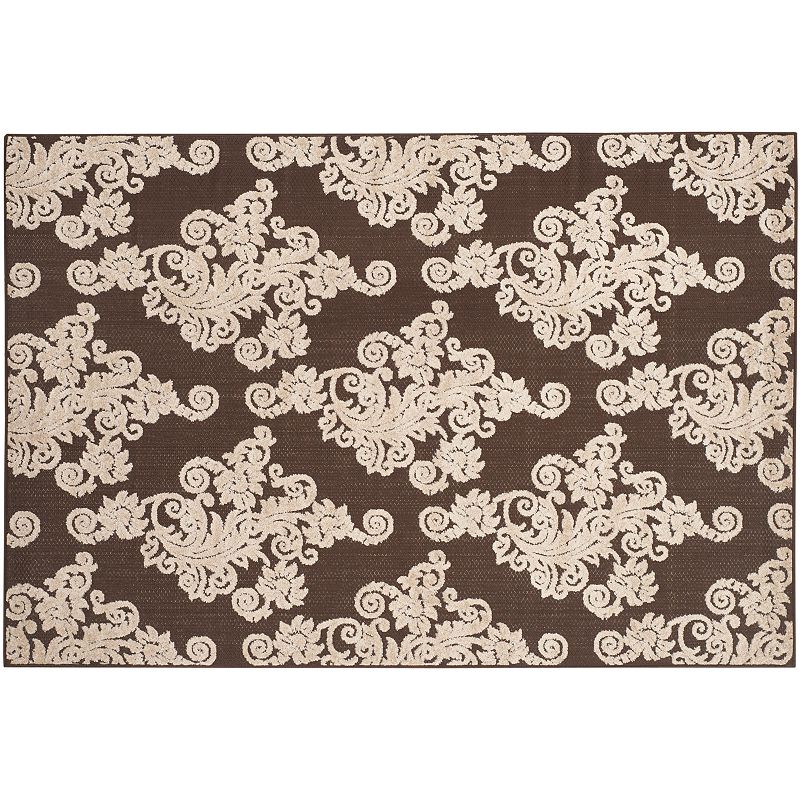 Safavieh Cottage Augusta Medallion Indoor Outdoor Rug, Multicolor, 6.5X9.5 Ft