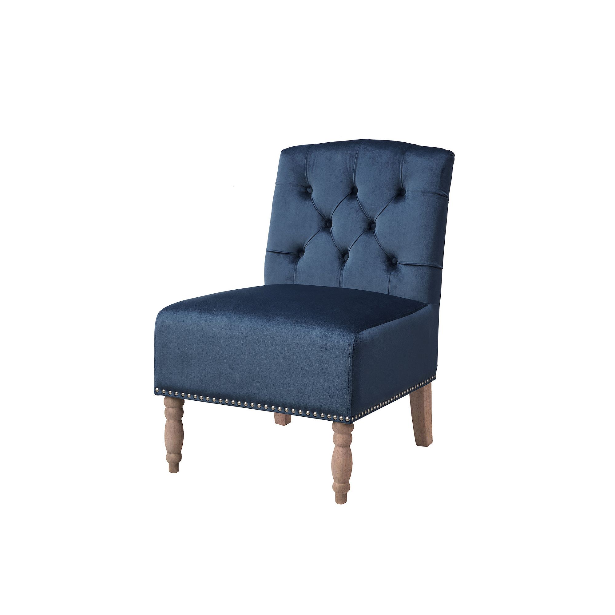 Madison Park Serena Accent Chair, Blue Velvet