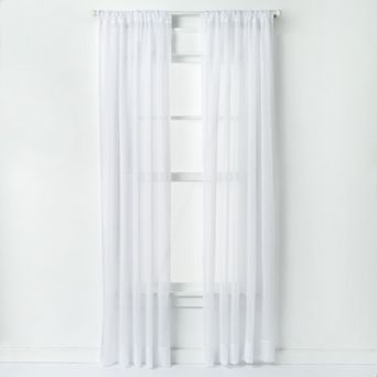 Window Curtainworks 1-Panel Trinity Crinkle Voile Window Curtain