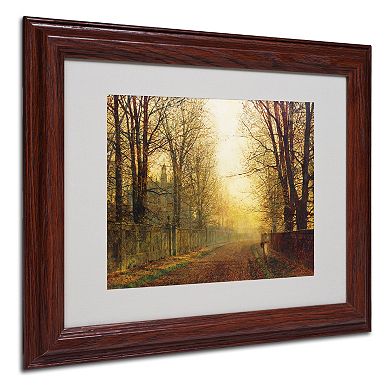 Trademark Fine Art ''Whitby'' Brown Framed Matted Art