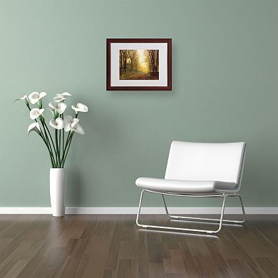 Trademark Fine Art ''Whitby'' Brown Framed Matted Art