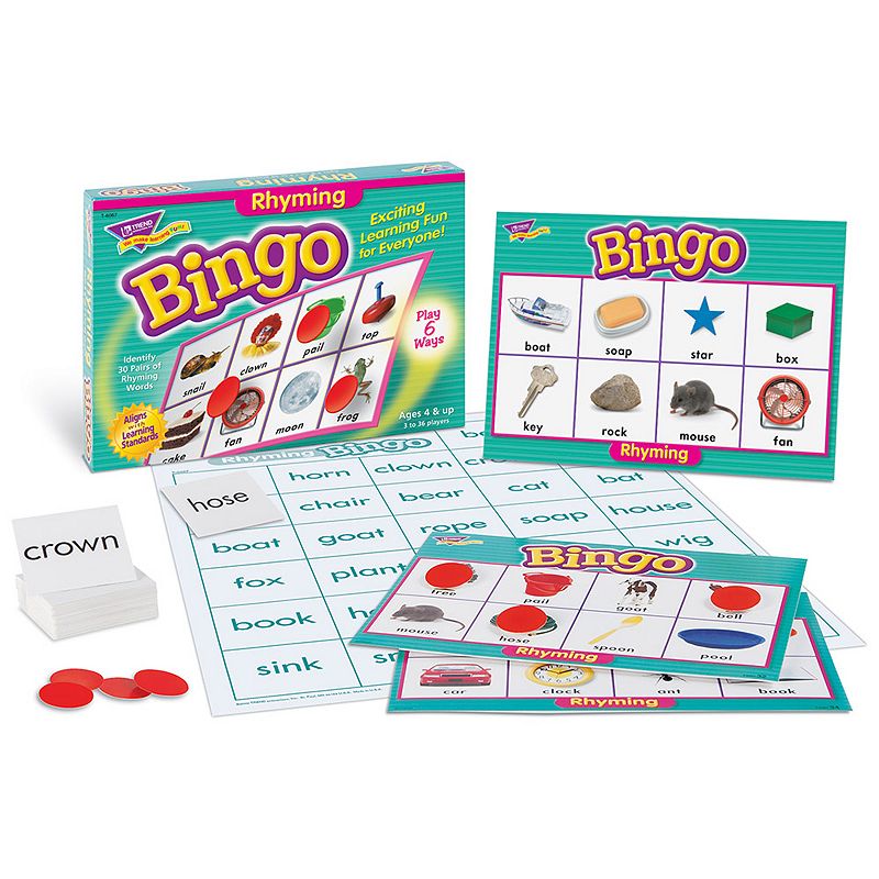 TREND enterprises Rhyming Bingo Game, Multicolor