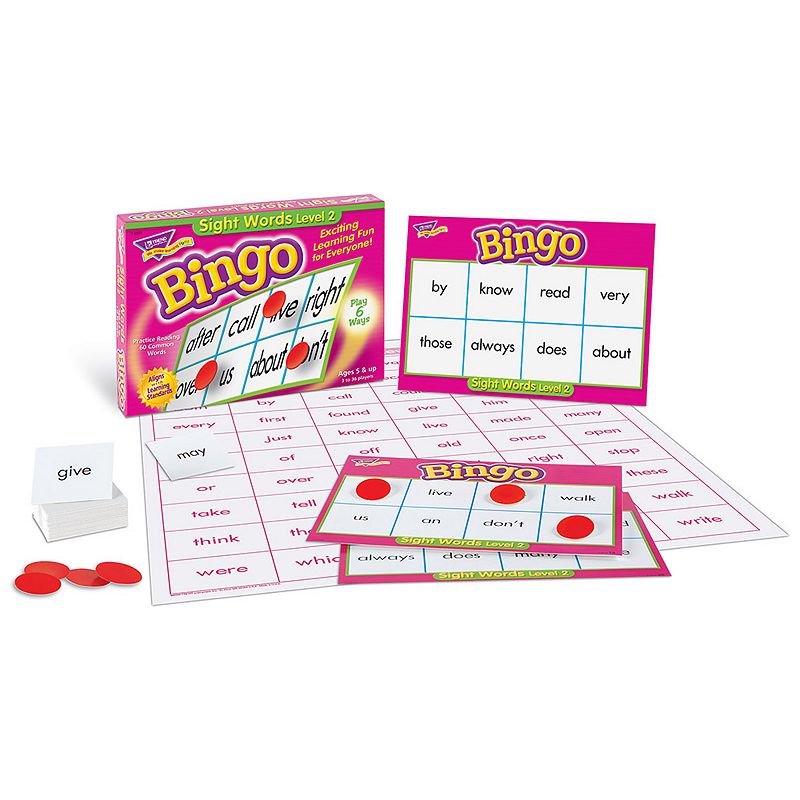 TREND enterprises Sight Words Level 2 Bingo Game, Multicolor