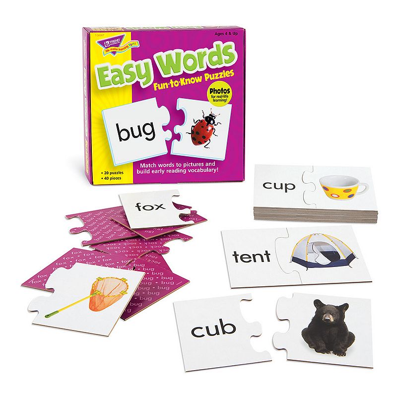 TREND enterprises, Inc. Easy Words Fun-to-Know Puzzles, Multicolor