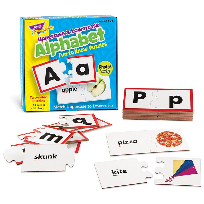 TREND enterprises, Inc. Uppercase & Lowercase Alphabet Fun-to-Know Puzzles,