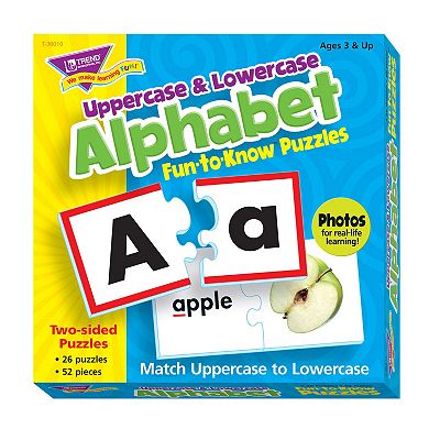 TREND Uppercase & Lowercase Alphabet Fun-to-Know Puzzles