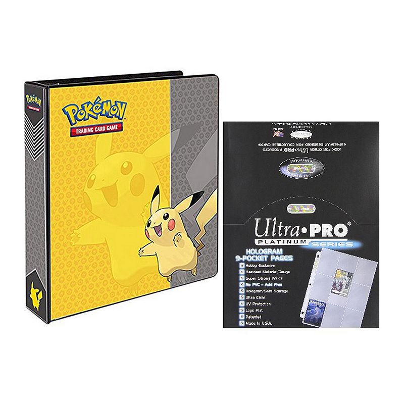 Ultra Pro Pokémon Pikachu Card Album & 9-Pocket Sheets Set, Multicolor