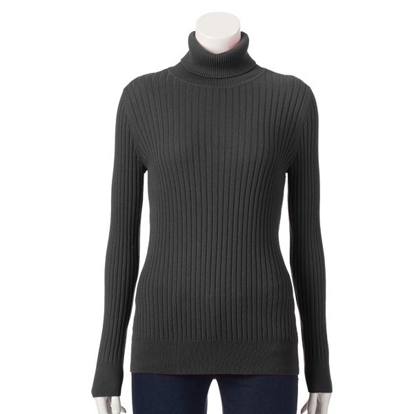 Womens Croft And Barrow® Ribbed Turtleneck Sweater