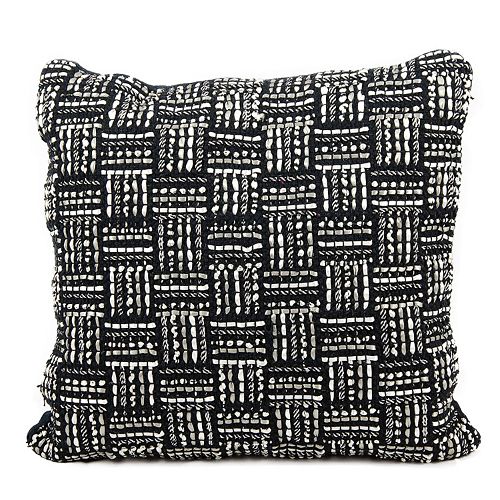 Joseph Abboud Geometric Basketweave Throw Pillow