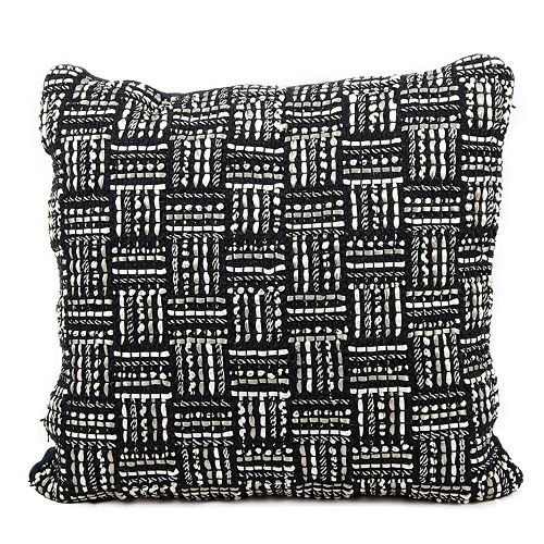 Joseph Abboud Geometric Basketweave Throw Pillow