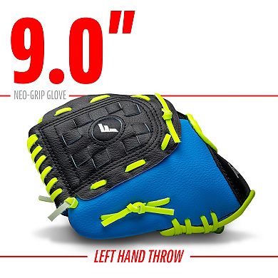 Franklin Sports NeoGrip Teeball 9-in. in Left Hand Throw Glove and Ball Set- Youth
