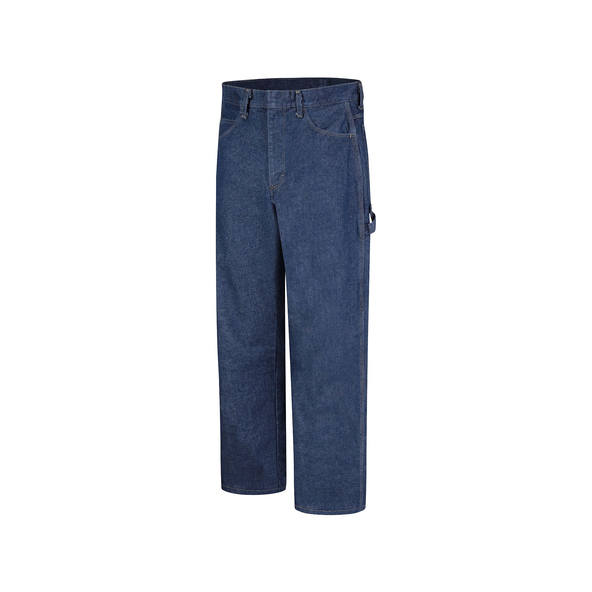 Mens Bulwark FR EXCEL FR Pre-Washed Dungaree Cotton Jeans, Size: 38 X 32, 