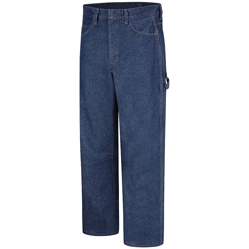 Mens Bulwark FR EXCEL FR Pre-Washed Dungaree Jeans, Size: 28X28, Blue