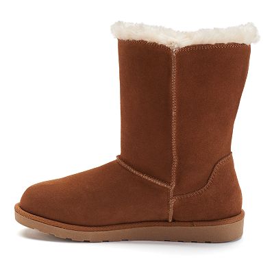 SO Women s Suede Faux Fur Boots