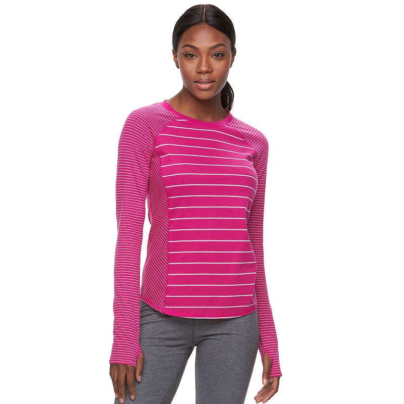 Pink Long Sleeve Workout Top | Kohl's
