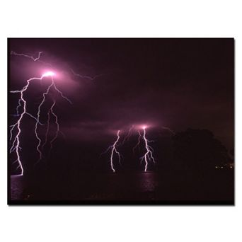 ''Lake Lightning'' Canvas Wall Art