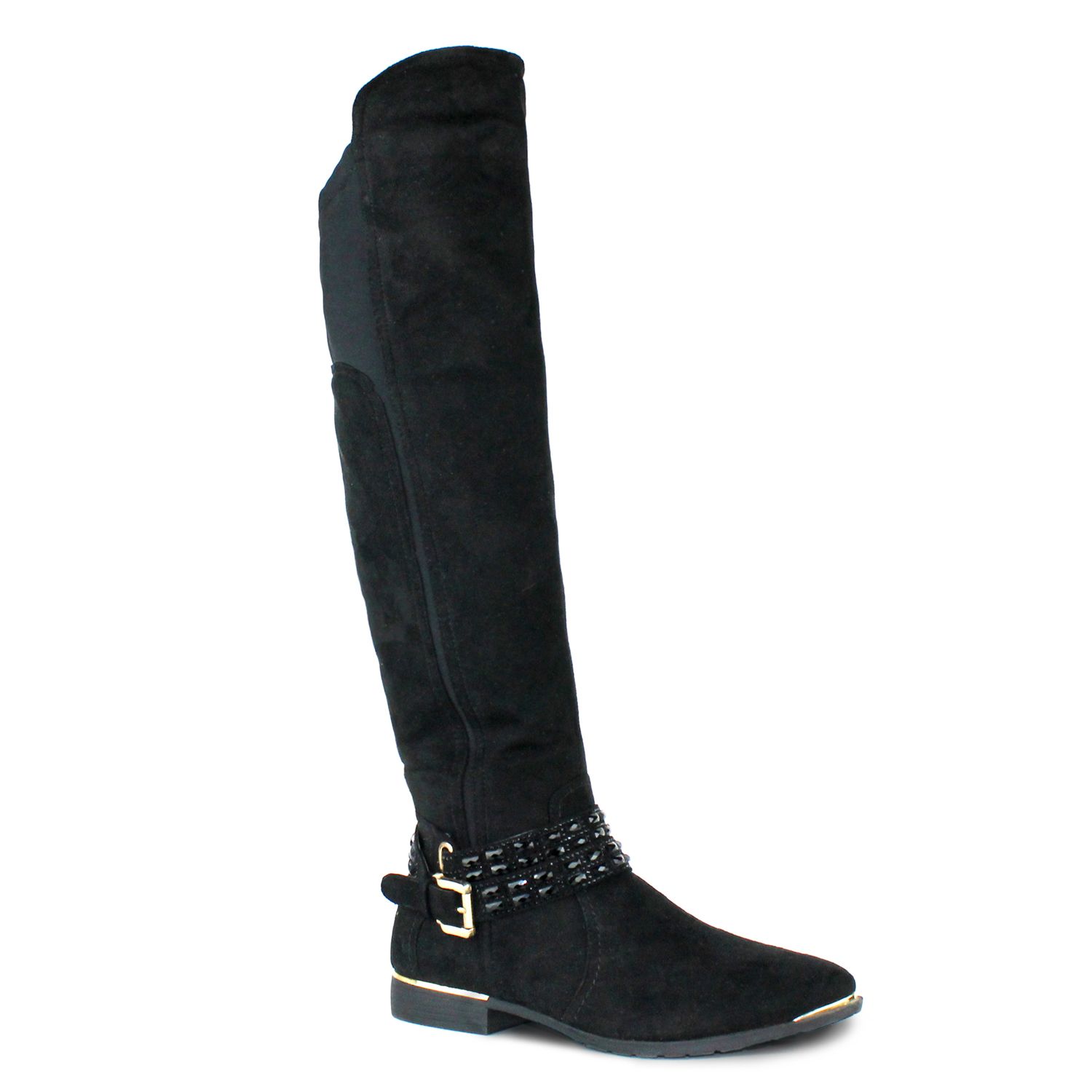 womens over the knee black boots