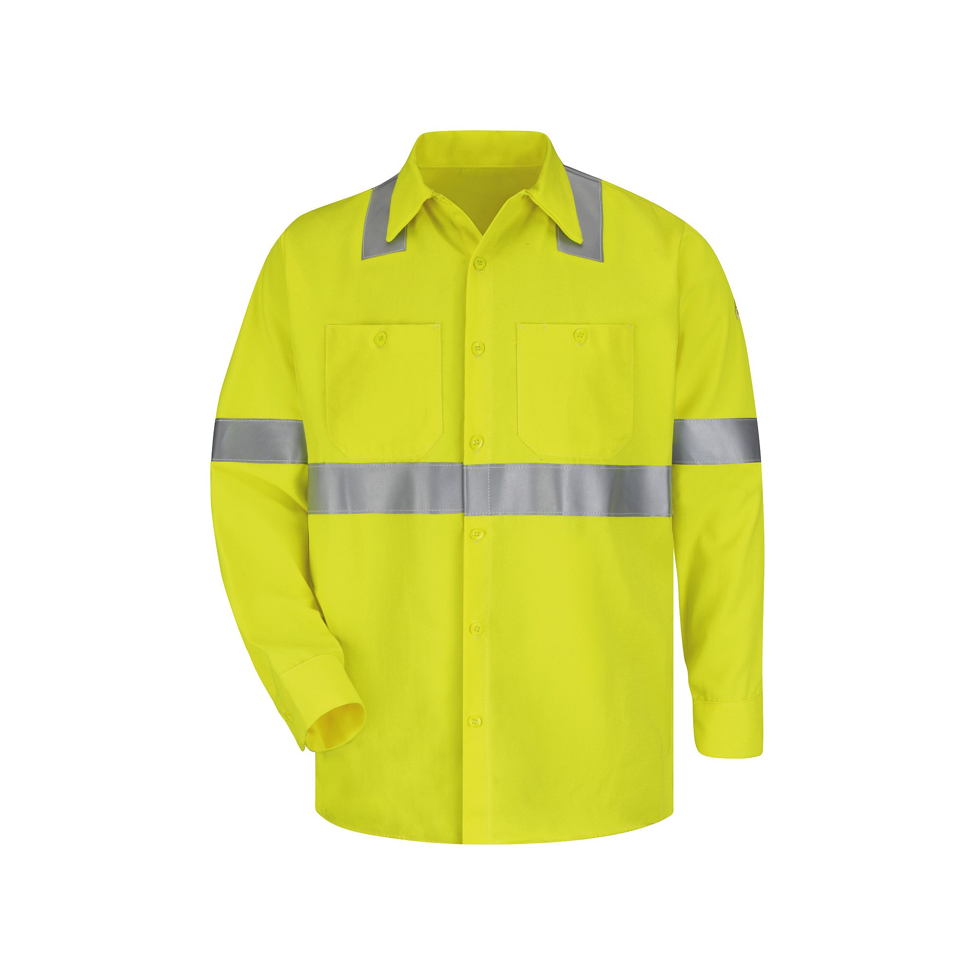 Mens Bulwark FR CoolTouch 2 Hi-Visibility Work Shirt, Size: XXL, Multi