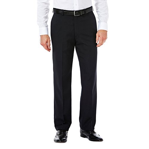 Men's Haggar eCLo Stria StraightFit FlatFront Dress Pants