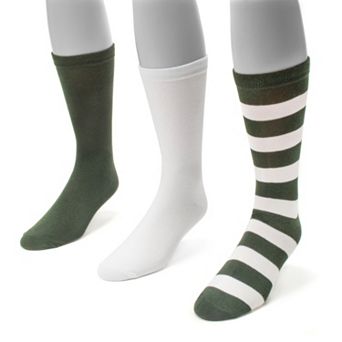Adult MUK LUKS Game Day 3 pk Crew Socks