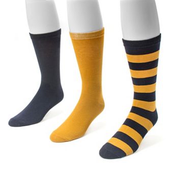 Adult MUK LUKS Game Day 3 pk Crew Socks