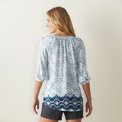 Women's Sonoma Goods For Life® Dip-Dye Peasant Top