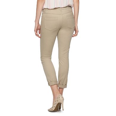 Women's LC Lauren Conrad Twill Roll-Cuff Skinny Cut Pants