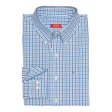Men's IZOD Essential Tattersal Button-Down Shirt