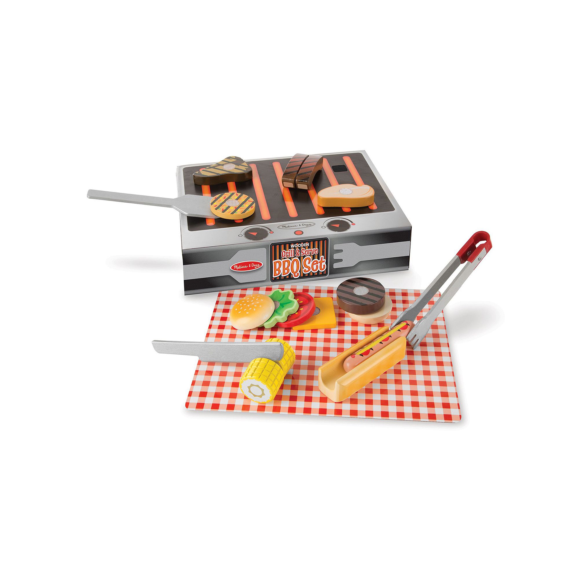 Melissa & Doug Grill & Serve BBQ Set, Multicolor