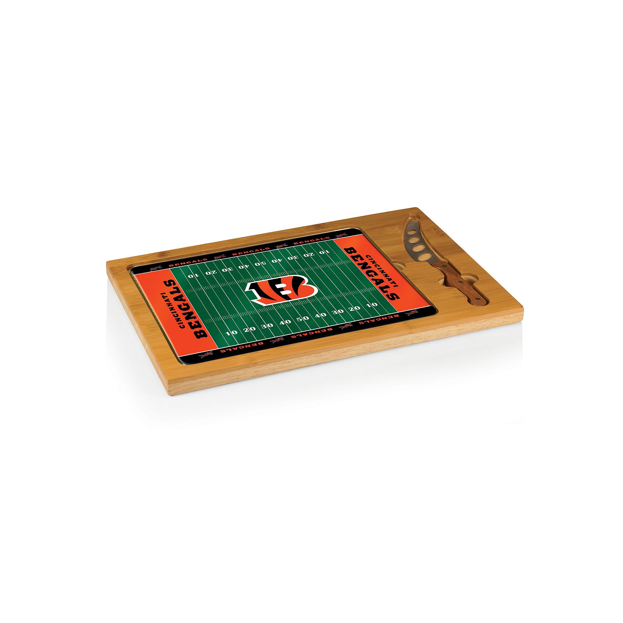Picnic Time Cincinnati Bengals Cutting Board Serving Tray, Brown