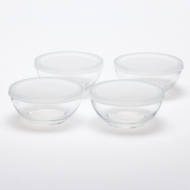 Libbey Able Glasses with Lids, Set of 8 
