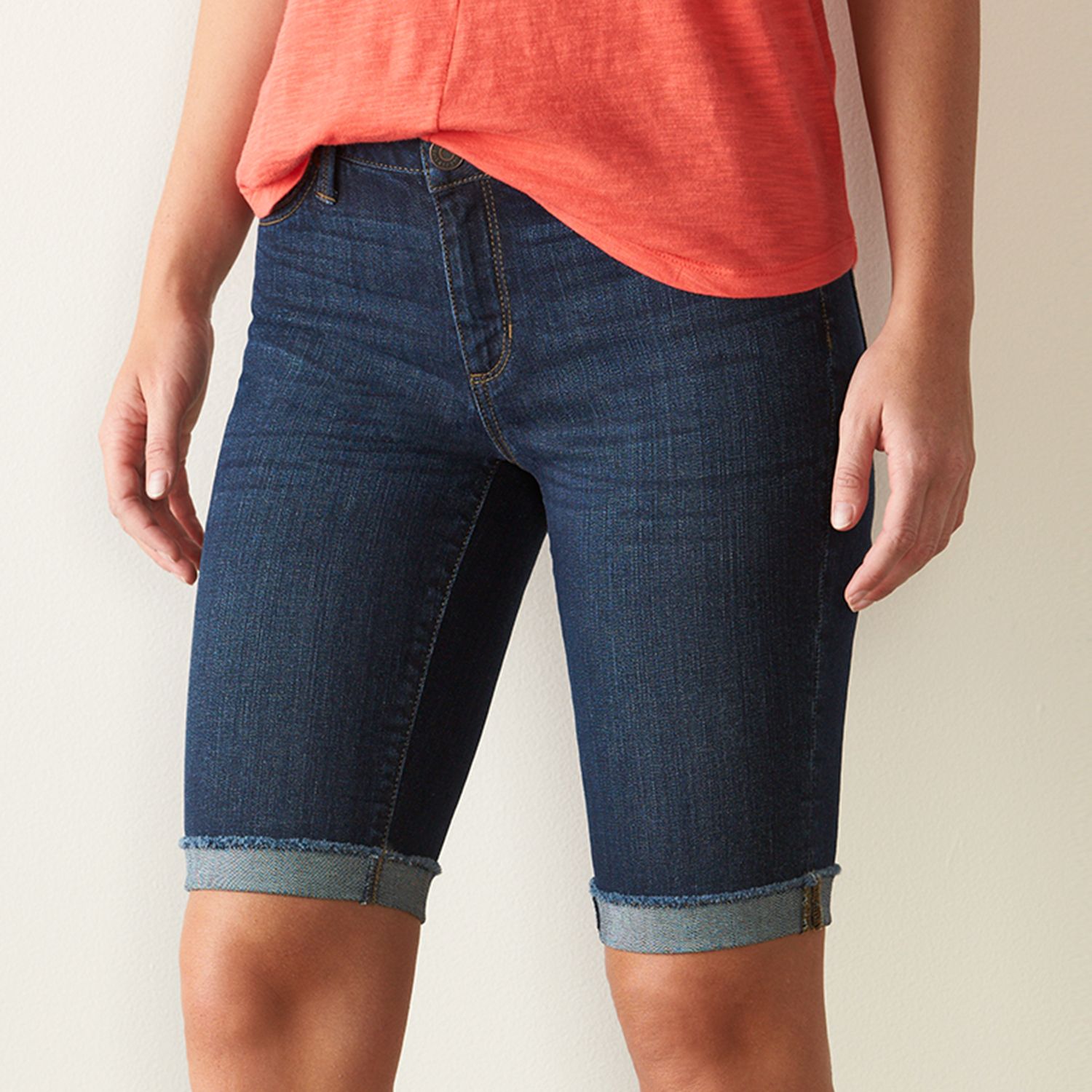 women's jeans bermuda shorts