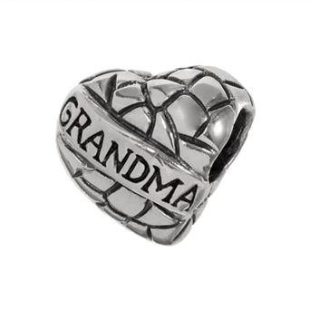 Individuality Beads Sterling Silver "Grandma" Heart Bead