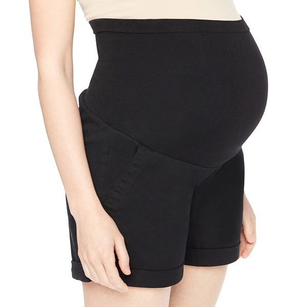 Maternity Oh Baby by Motherhood Secret Fit Belly Roll Cuff Shorts Plus Size NWT