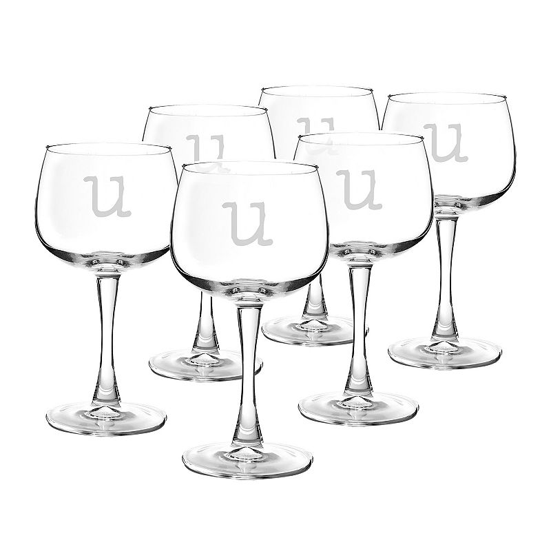 UPC 694546516882 product image for Cathy's Concepts 6 pc. Monogram Red Wine Glass Set | upcitemdb.com