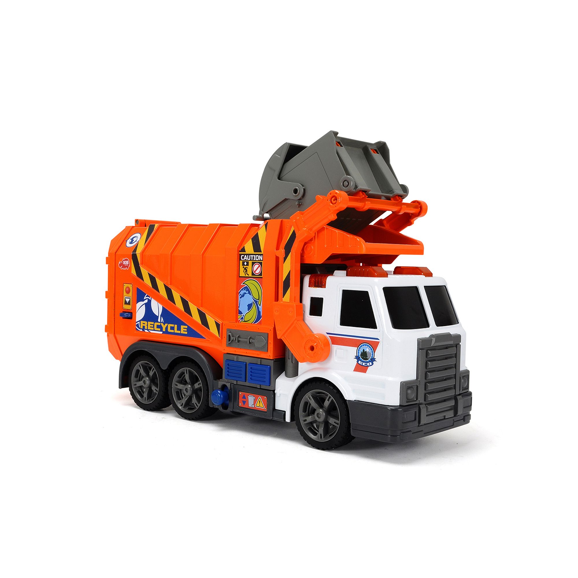 Dickie Toys Action Series 16-in. Garbage Truck, Orange