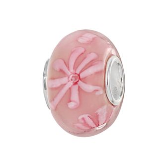 Individuality Beads Sterling Silver Glass Floral Bead