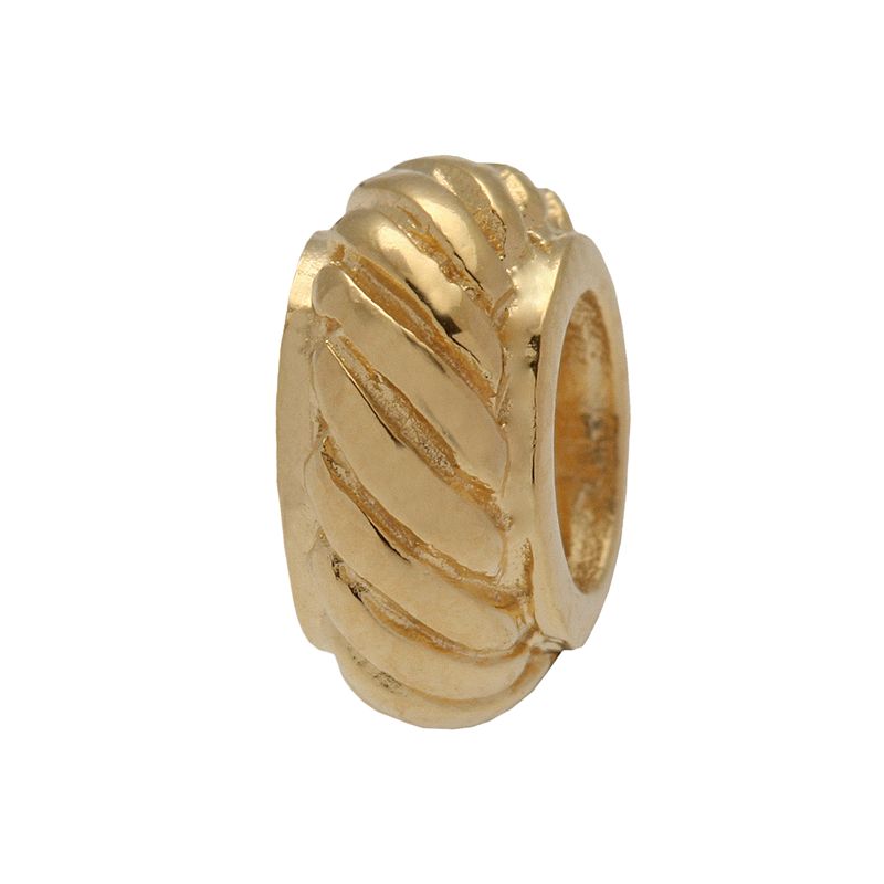 Individuality Beads 24k Gold Over Silver Twist Bead, Womens