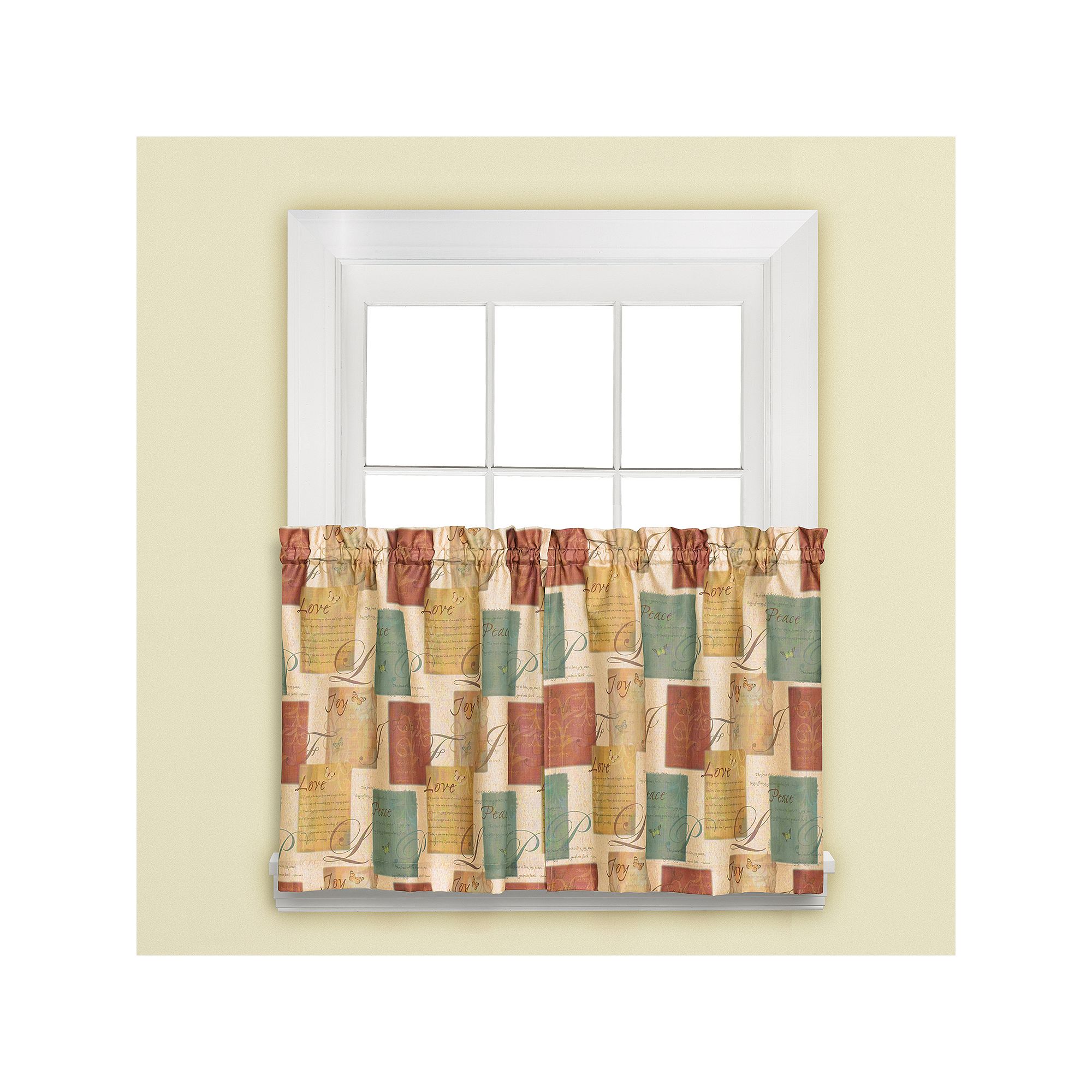 Tranquility Tiered Window Curtains, Multicolor
