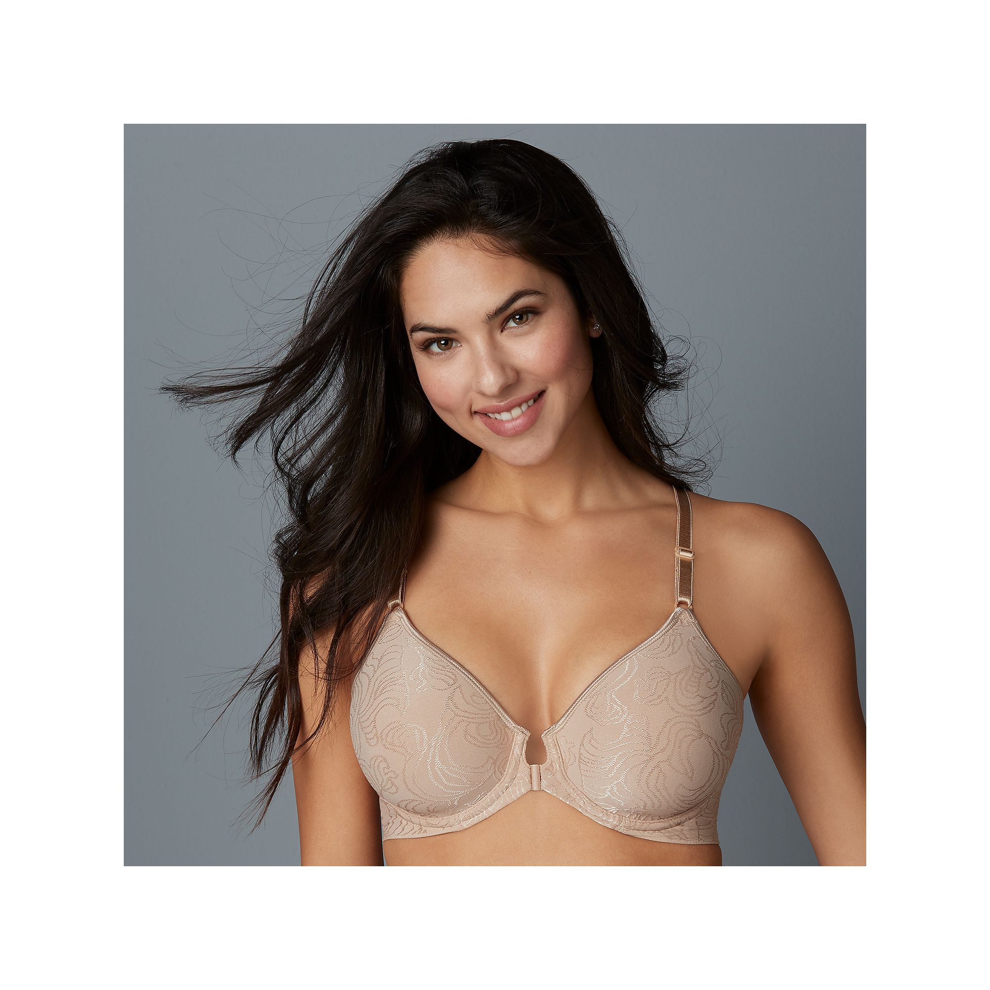 Bali Comfort Revolution Full-Figure Front-Closure Shaping Underwire Bra DF3
