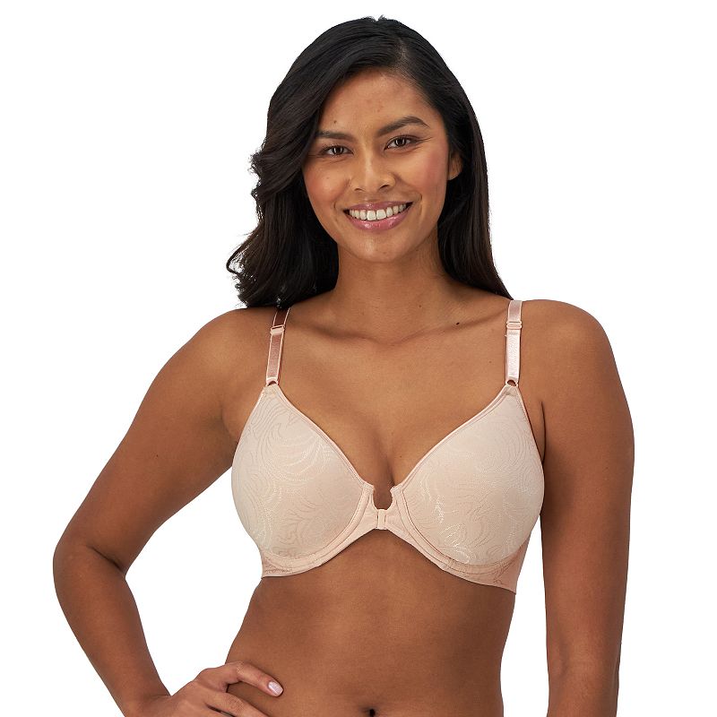 Bali Comfort Revolution Full-Figure Front-Closure Shaping Underwire Bra DF3P66, Women's, Size: 38 C, Sandshell