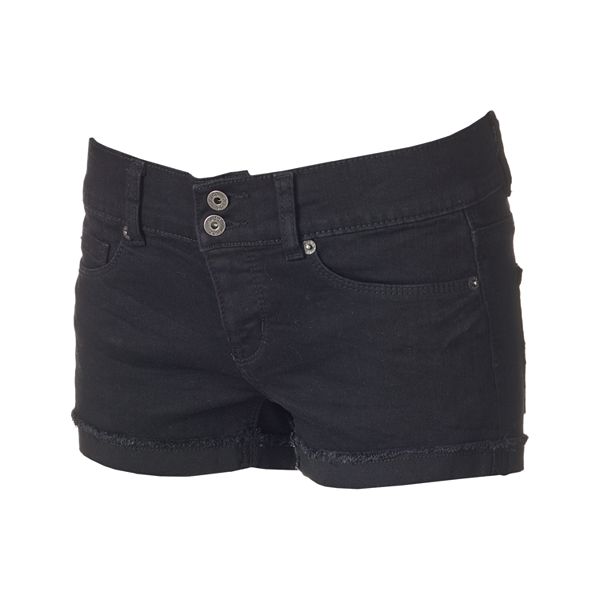 Juniors' Mudd® Double-Button Shortie Shorts