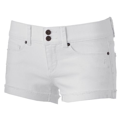 Juniors' Mudd® DoubleButton Shortie Shorts