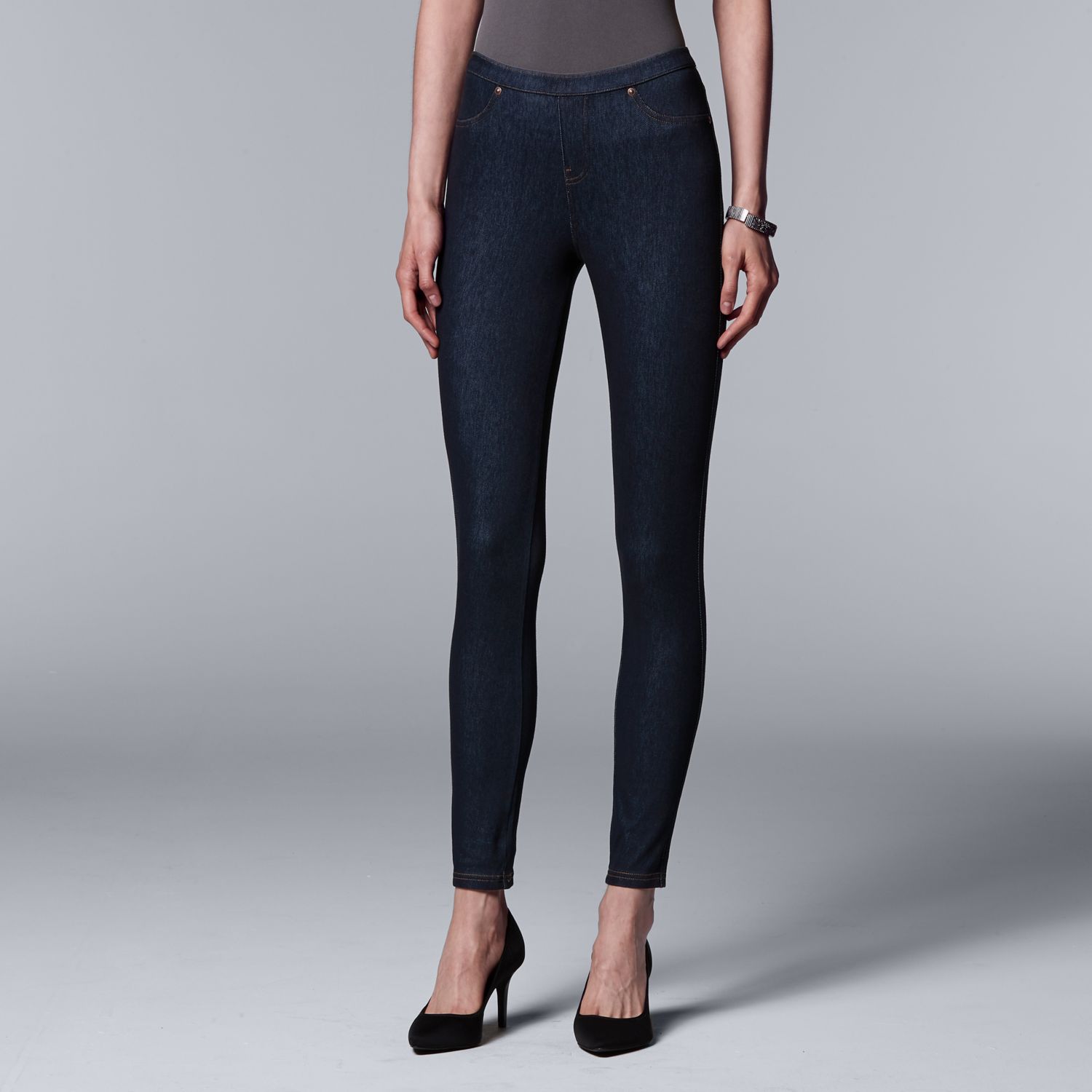 vera wang mid rise skinny jeans