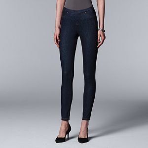 Simply Vera Vera Wang Rivet Denim Leggings