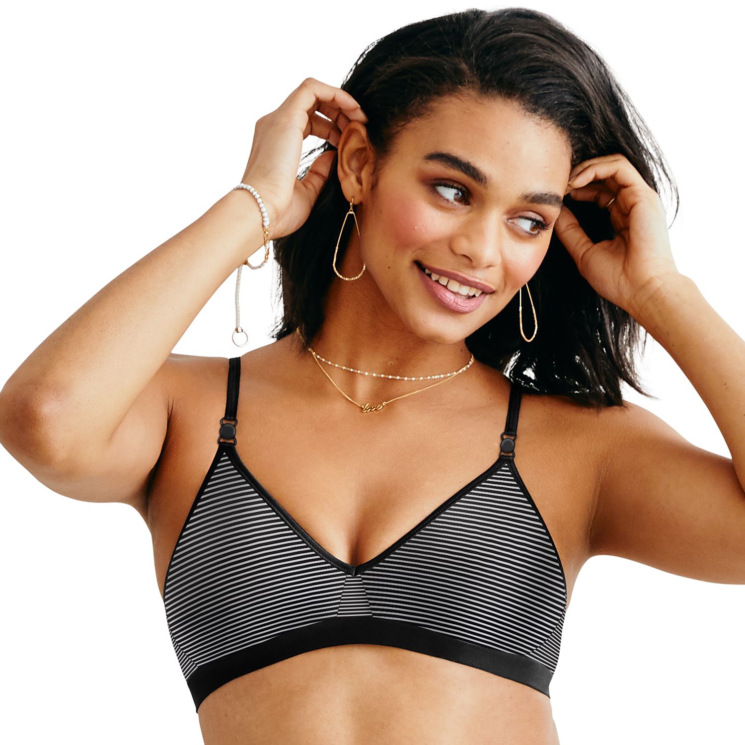 hanes wireless t shirt bra